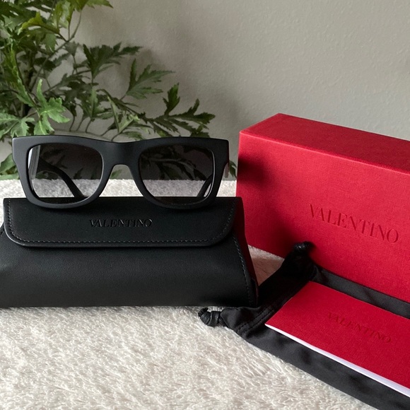 Valentino Other - Valentino Limited Edition Square Sunglasses (Matte Black/Red) *NWOT*